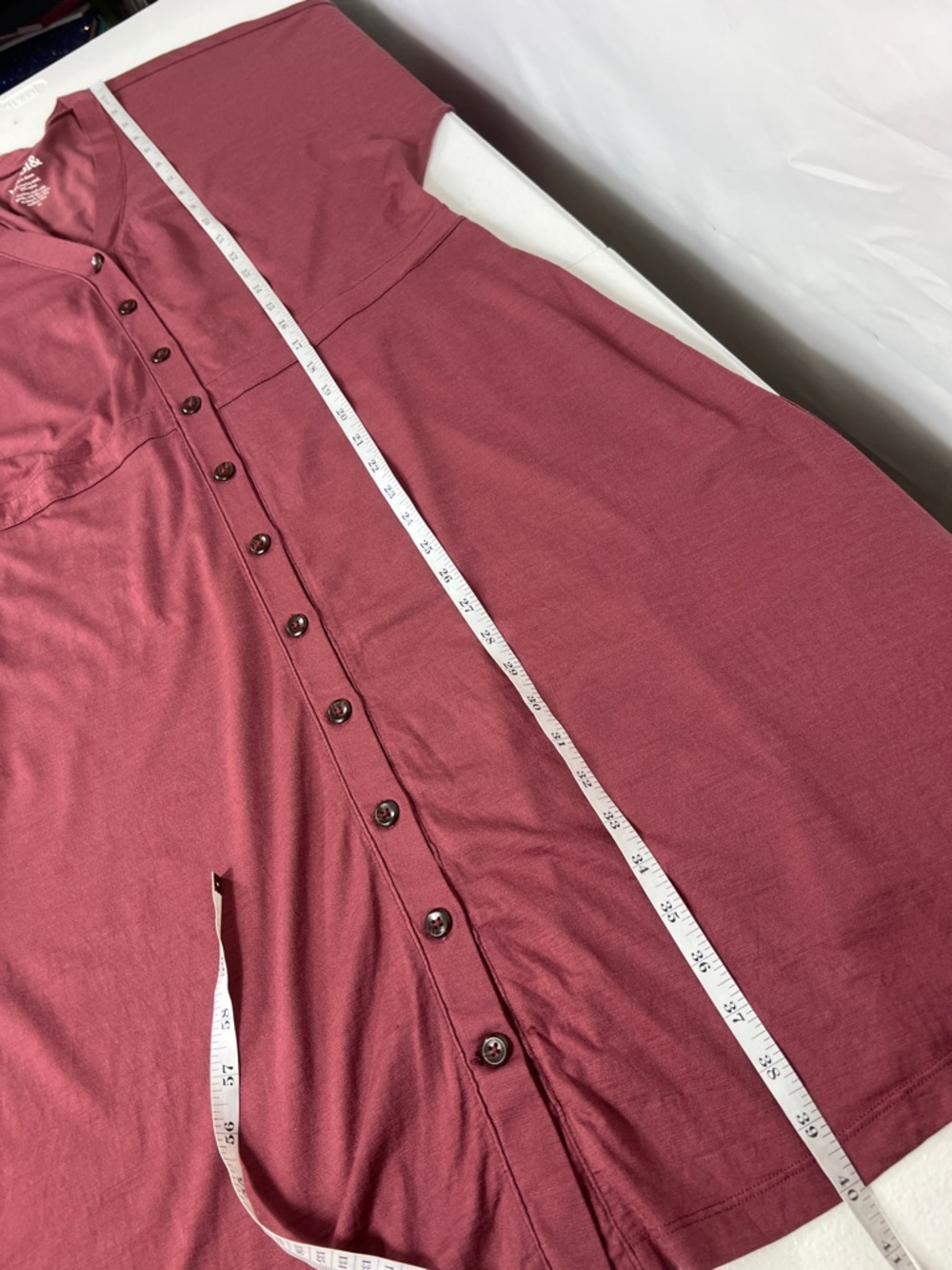 Wool& Sz XL Amalya Dress Merino Wool/Nylon Button Front Berry - Picture 8 of 12